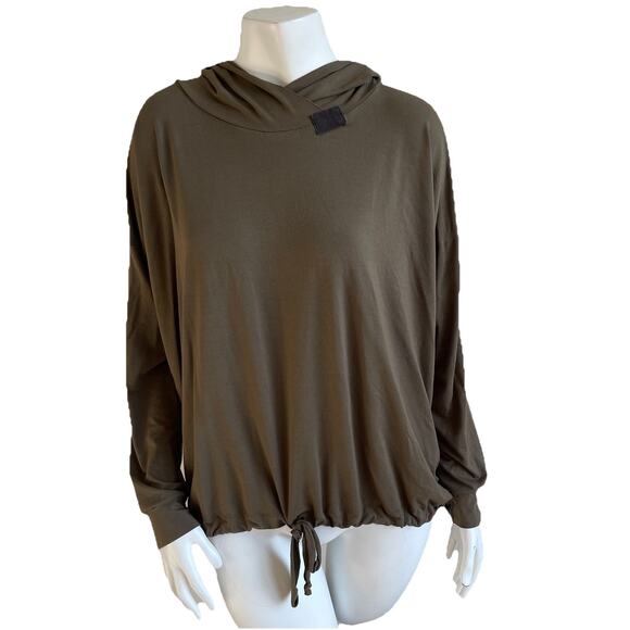 Henriette Steffensen Copenhagen Womens Hooded Top Drawstring Hem Sz Large - Picture 1 of 14